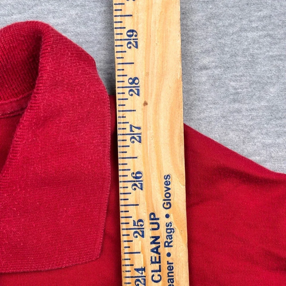 Polo Ralph Lauren Mens XL Red Long Sleeve Cotton Polo Shirt Pony Logo